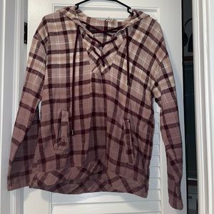 Pullover flannel sweatshirt